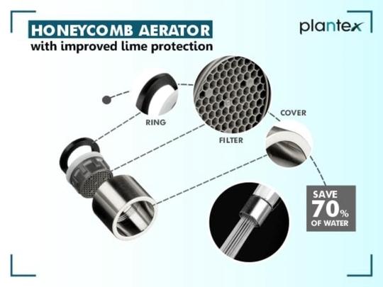 Plantex Silver Brass Single Lever Bib Cock With Wall Flange And Teflon Tape - Mirror-Chrome Finish