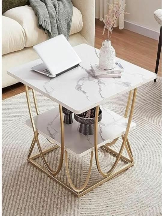 FURNITURE SOLUTIONS Coffee Table Contemporary Coffee Table for Living Room Wood Top with Metal Frame gf(pack of 1)E2