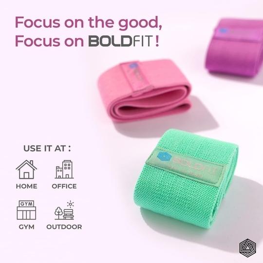 BOLDFIT Fabric Resistance Band - Loop Hip Band for Women & Men for Hip (Medium) Hip Support
