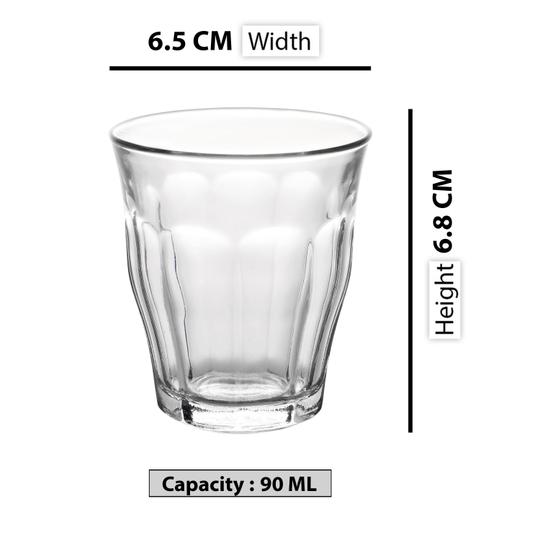 Duralex Picardie Clear Tumbler 90 ML  4 Pcs 1023AC04