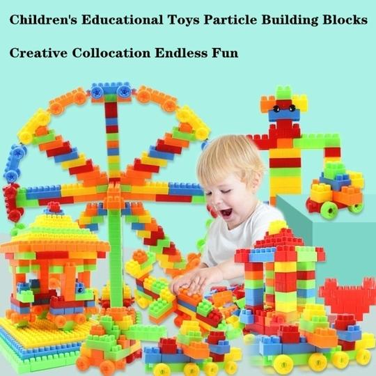 Vastate Satsun AEXONIZ TOYS Non-Toxic Train Building Blocks Game Toys Building Blocks Toy Set 60 PCs