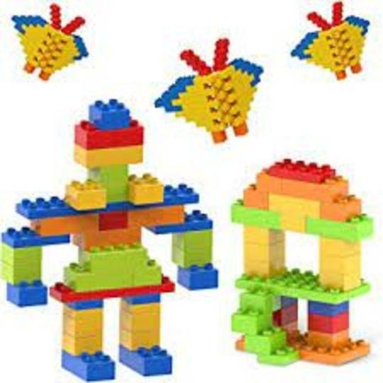 Vastate Satsun 60 Pieces Small Building Blocks with Wheel/Smart Activity Train Blocks For Kids