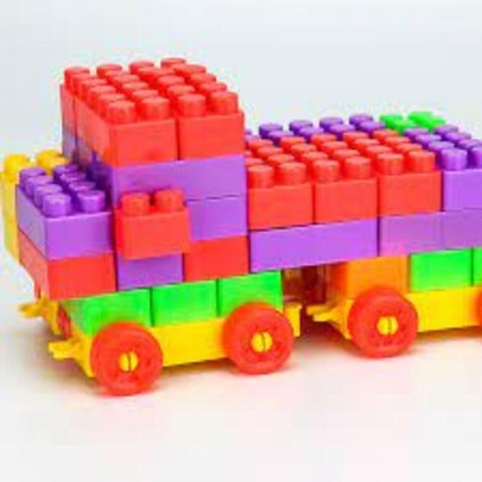 Vastate Satsun Kids/Train Blocks with Pearl Finish Bag Packing,Best Gift Toy,Block Game (52 Block + 8 Wheels)60 Pcs