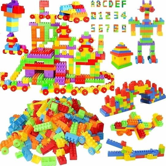Vastate Satsun Building Blocks (52 pcs Block and 8 Wheels Total  60 Pieces )