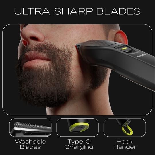 One Plus OP 531 Pro 5 in 1 Face, Body & Private Parts,DualCut Tehnology Grooming Kit Trimmer 120 min Runtime 4 Length Settings