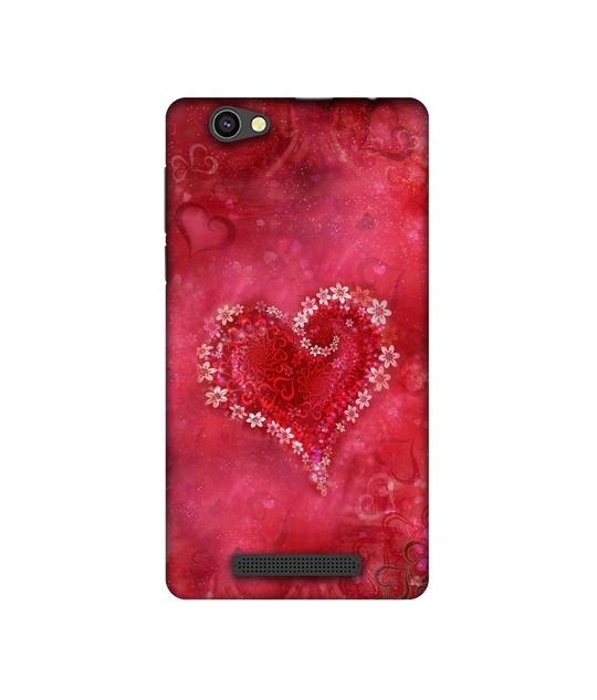 Casotec Heart Design Printed Silicon Soft TPU Back Case Cover for XOLO Era 4G