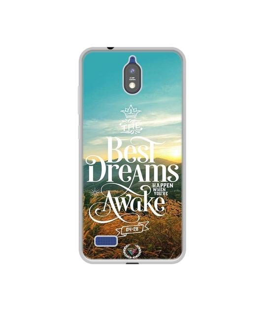 Casotec Dreams Design Printed Silicon Soft TPU Back Case Cover for Jio Phone Next