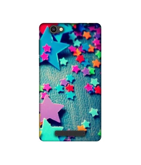 Casotec Colorful Stars Design Printed Silicon Soft TPU Back Case Cover for XOLO Era 4G