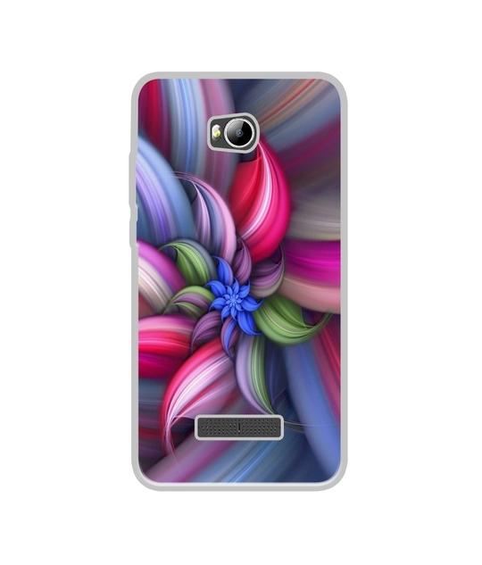 Casotec Colorfull Flower Design Printed Silicon Soft TPU Back Case Cover for Micromax Canvas Spark 3 Q385