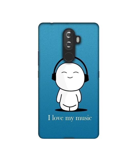 Casotec I love My Music Design Printed Silicon Soft TPU Back Case Cover for Lenovo K8 Note