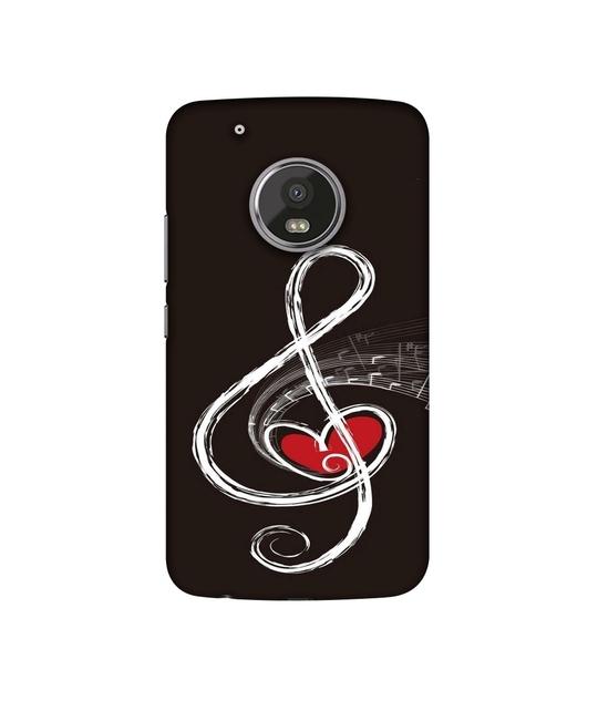 Casotec Love Note Music Design Printed Silicon Soft TPU Back Case Cover for Motorola Moto G5 Plus