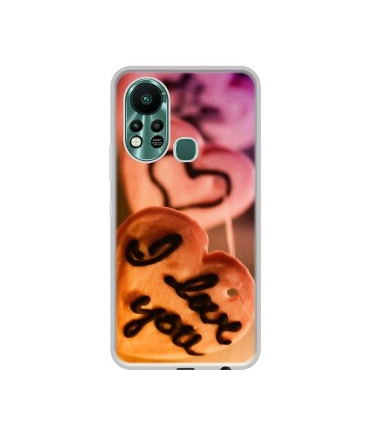 Casotec I Love you Design Printed Silicon Soft TPU Back Case Cover for Infinix Hot 11S