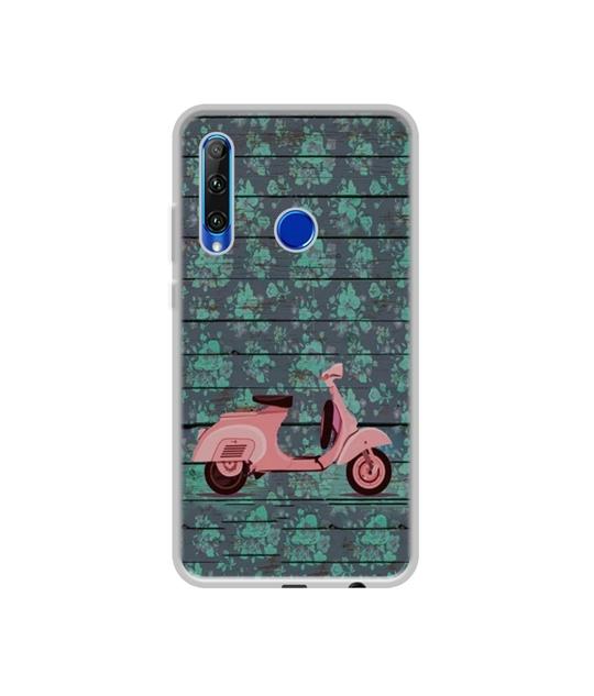 Casotec Scooter Design Printed Silicon Soft TPU Back Case Cover for Honor 20i