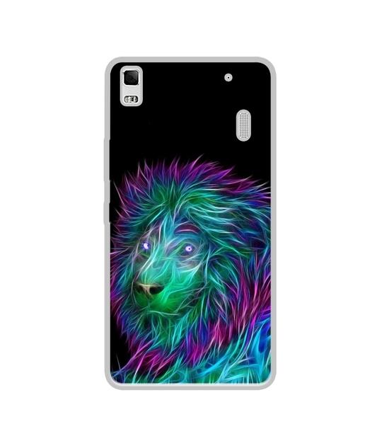 Casotec 3D Lion Design Printed Silicon Soft TPU Back Case Cover for Lenovo K3 Note / A7000