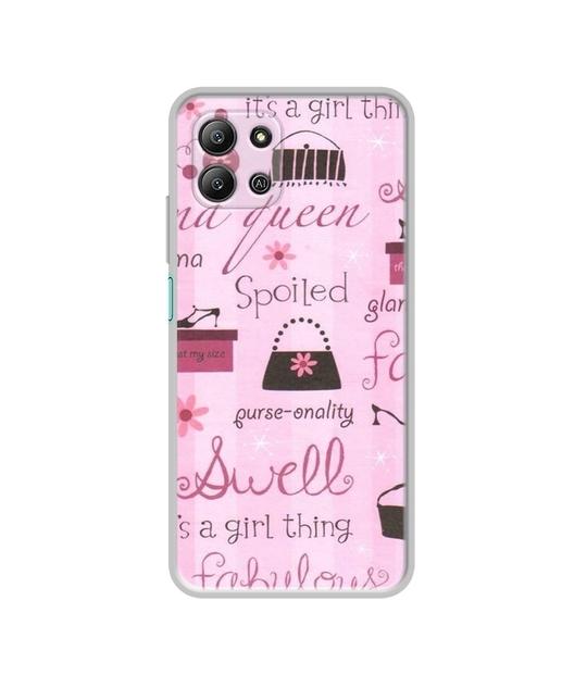 Casotec Its A Girl Thing Design Printed Silicon Soft TPU Back Case Cover for Infinix Hot 11 (2022) 4G