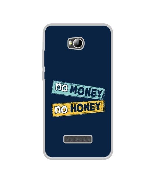 Casotec No Money No Honey Design Printed Silicon Soft TPU Back Case Cover for Micromax Canvas Spark 3 Q385