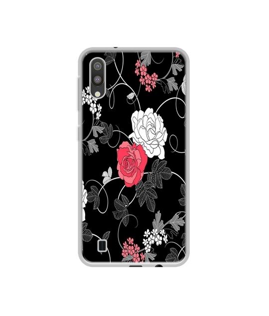Casotec Roses Design Printed Silicon Soft TPU Back Case Cover for Samsung Galaxy M10