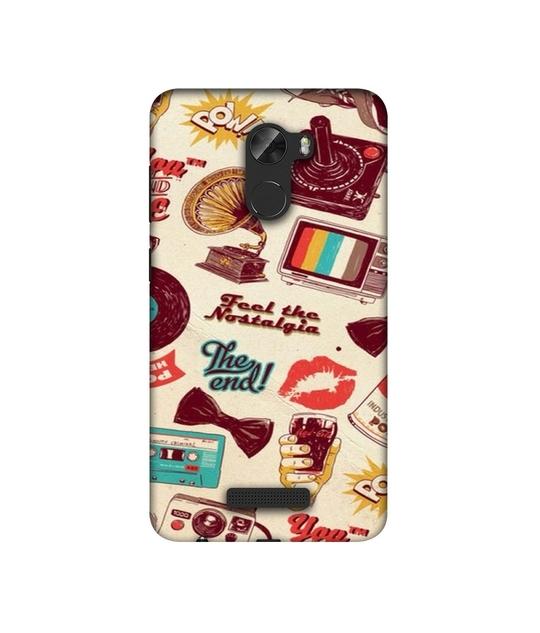 Casotec Vintage Print Design Printed Silicon Soft TPU Back Case Cover for Gionee A1 Lite