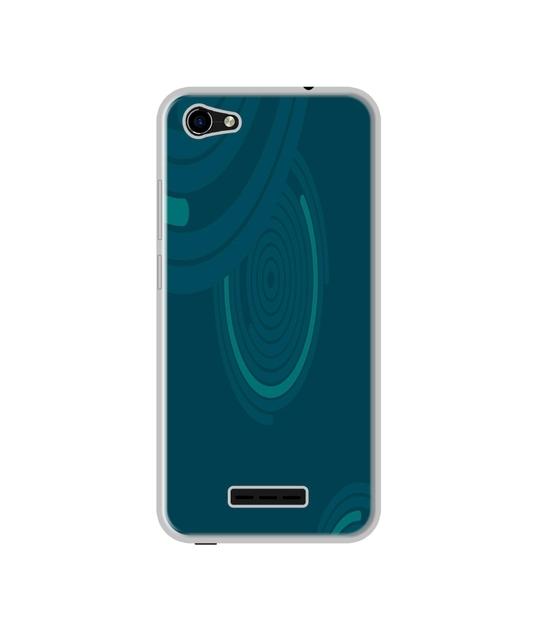 Casotec Round Texture Design Printed Silicon Soft TPU Back Case Cover for Lava Z61