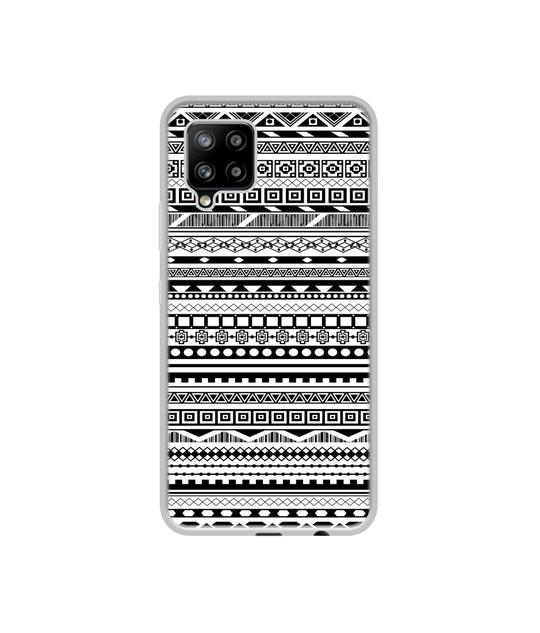 Casotec Black & White Patterns Design Printed Silicon Soft TPU Back Case Cover for Samsung Galaxy M42 5G