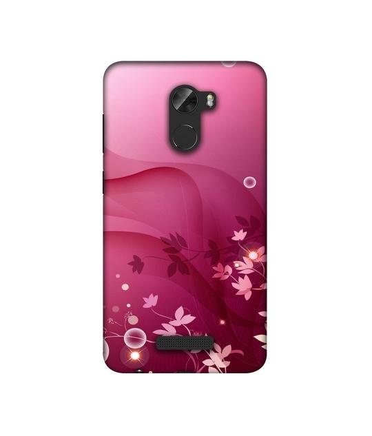 Casotec Pink Abstract Design Printed Silicon Soft TPU Back Case Cover for Gionee A1 Lite