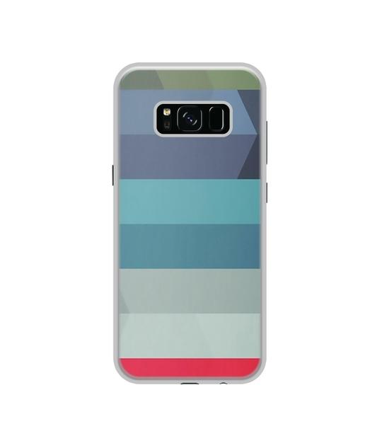 Casotec Colorfull Lines Design Printed Silicon Soft TPU Back Case Cover for Samsung Galaxy S8