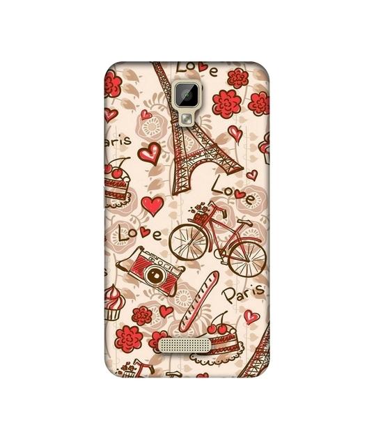Casotec Vintage Paris Design Printed Silicon Soft TPU Back Case Cover for Gionee P7