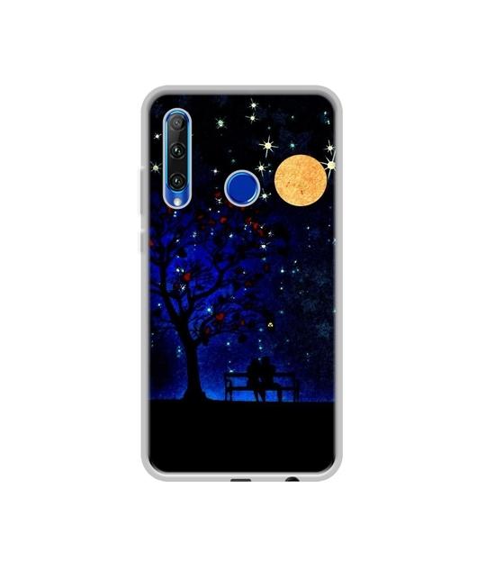 Casotec Blue Sky Design Printed Silicon Soft TPU Back Case Cover for Honor 20i