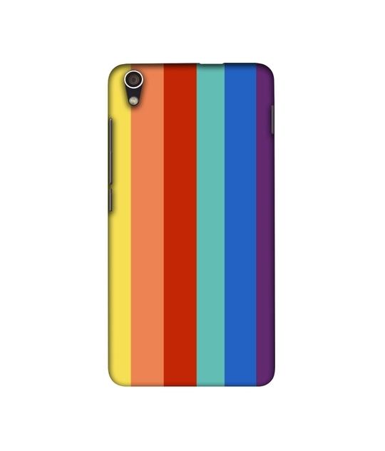 Casotec Rainbow Colors Design 3D Printed Hard Back Case Cover for Lenovo S850