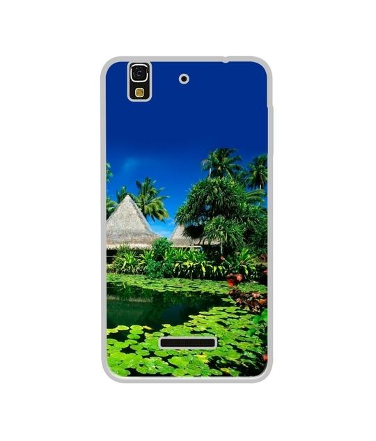 Casotec Tropics Water Design Printed Silicon Soft TPU Back Case Cover for Yu Yureka