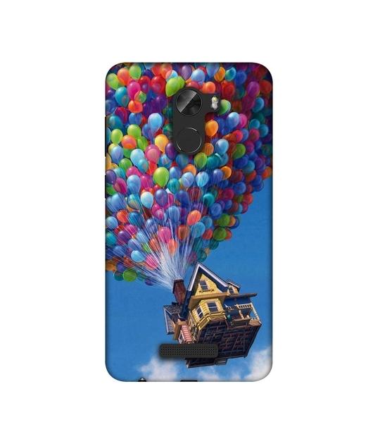 Casotec Ballon House Design Printed Silicon Soft TPU Back Case Cover for Gionee A1 Lite