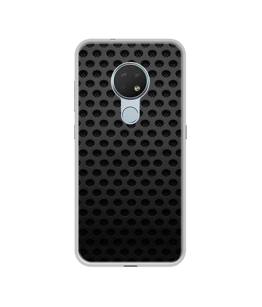 Casotec Black Pattern DesignPrinted Silicon Soft TPU Back Case Cover for Nokia 6.2