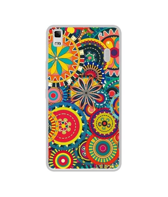 Casotec Ring Pattern Print Design Printed Silicon Soft TPU Back Case Cover for Lenovo K3 Note / A7000
