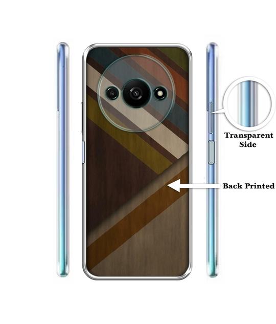 Casotec Colorful Wooden Pattern Design Printed Silicon Soft TPU Back Case Cover for Mi Redmi A3 4G