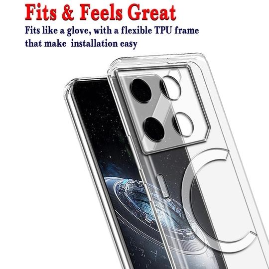 Casotec Crystal Clear Back Case for Infinix GT 20 Pro 5G | Raised Bumps for Camera & Screen Protection | Clear Soft Silicone Back Case Cover for Infinix GT 20 Pro 5G (TPU | Transparent)