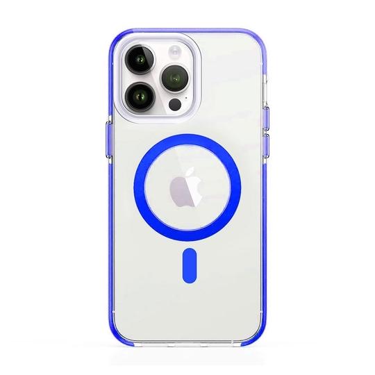 Casotec Back Cover for Apple iPhone 16 Pro | Compatible with MagSafe | Magnetic Case with Built-in Magnets | Slim PC & TPU Cover for Apple iPhone 16 Pro (Blue)