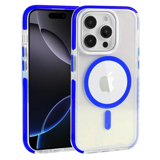 Casotec Back Cover for Apple iPhone 16 Pro | Compatible with MagSafe | Magnetic Case with Built-in Magnets | Slim PC & TPU Cover for Apple iPhone 16 Pro (Blue)
