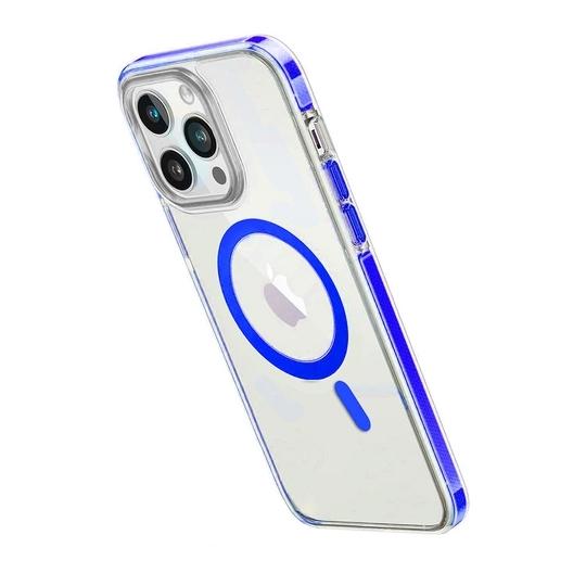 Casotec Back Cover for Apple iPhone 16 Pro | Compatible with MagSafe | Magnetic Case with Built-in Magnets | Slim PC & TPU Cover for Apple iPhone 16 Pro (Blue)