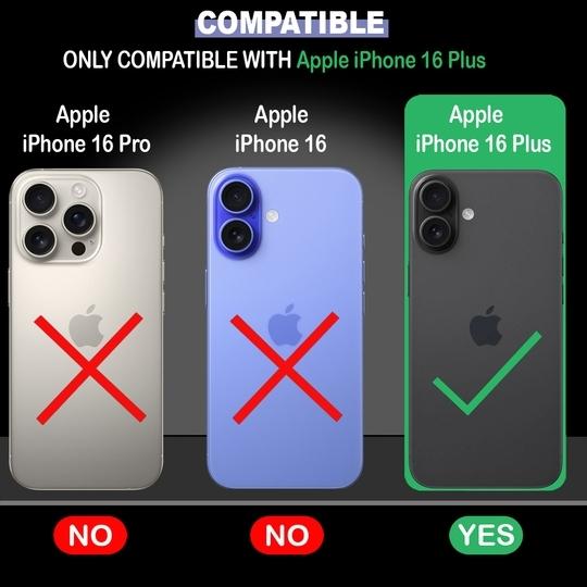 Casotec Flip Cover Back Case for Apple iPhone 16 Plus | Premium Leather Finish | Inbuilt Pockets & Stand | Flip Cover Back Case for Apple iPhone 16 Plus (CamelBlue)