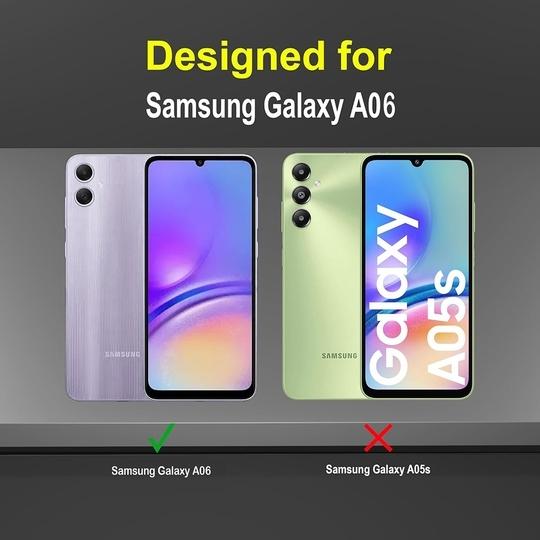 Casotec Flip Cover Back Case for Samsung Galaxy A06 4G | Premium Leather Finish | Inbuilt Pockets & Stand | Flip Cover Back Case for Samsung Galaxy A06 4G (Black)
