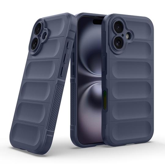 Casotec Back Cover for Apple iPhone 16 Plus | Full Camera Protection | Liquid Silicon Case | Flexible Bumper Case for Apple iPhone 16 Plus (Dark Blue)