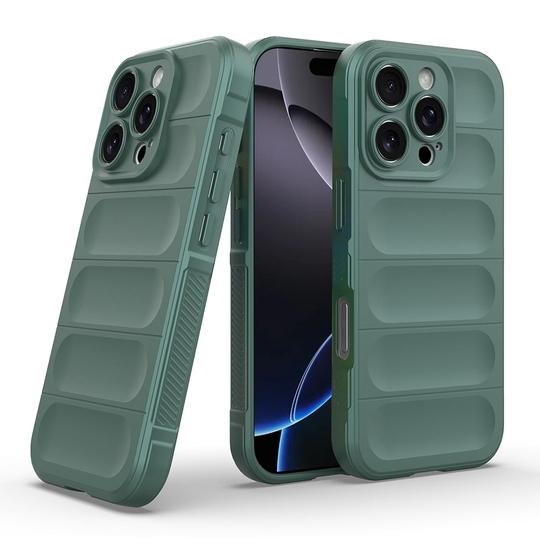 Casotec Back Cover for Apple iPhone 16 Pro | Full Camera Protection | Liquid Silicon Case | Flexible Bumper Case for Apple iPhone 16 Pro (Green)