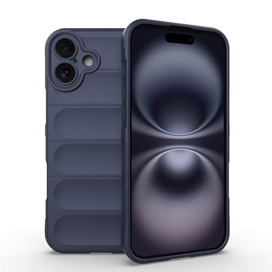 Casotec Back Cover for Apple iPhone 16 Plus | Full Camera Protection | Liquid Silicon Case | Flexible Bumper Case for Apple iPhone 16 Plus (Dark Blue)