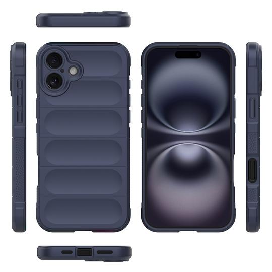 Casotec Back Cover for Apple iPhone 16 Plus | Full Camera Protection | Liquid Silicon Case | Flexible Bumper Case for Apple iPhone 16 Plus (Dark Blue)