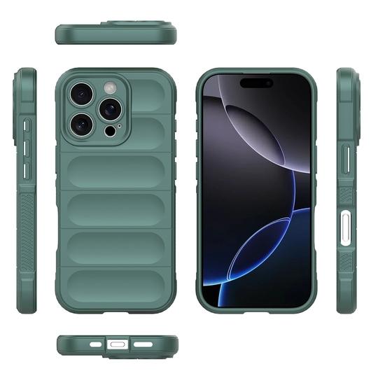 Casotec Back Cover for Apple iPhone 16 Pro | Full Camera Protection | Liquid Silicon Case | Flexible Bumper Case for Apple iPhone 16 Pro (Green)
