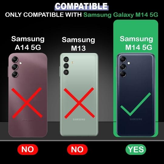 Casotec Wall Hanging Design Premium 2D Printed Metal Back Case Cover for Samsung Galaxy M14 5G