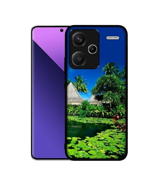 Casotec Tropics Water Design Premium 2D Printed Metal Back Case Cover for Mi Redmi Note 13 Pro Plus 5G