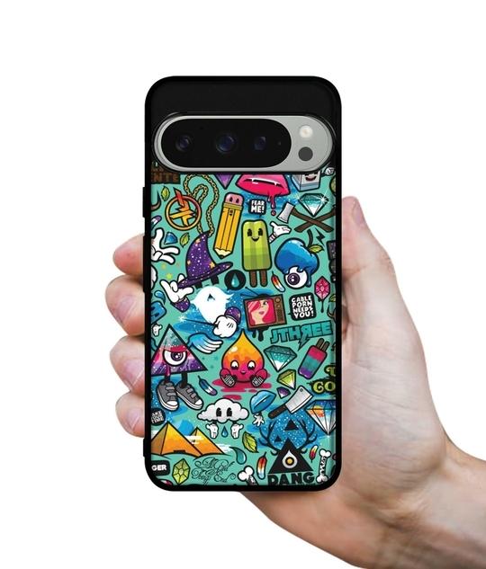 Casotec Crazy Design Premium 2D Printed Metal Back Case Cover for Google Pixel 9 Pro 5G
