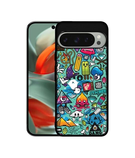 Casotec Crazy Design Premium 2D Printed Metal Back Case Cover for Google Pixel 9 Pro 5G