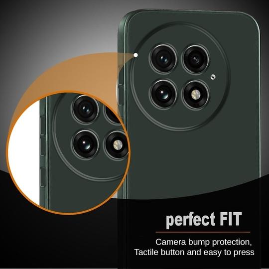 Casotec Back Cover for OnePlus 13 5G | Full Camera Protection | Premium Liquid Silicon Case | Flexible Bumper Case for OnePlus 13 5G (Military Green)